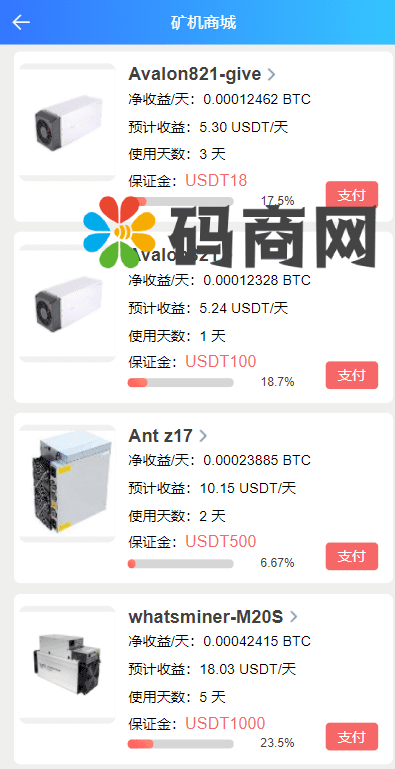 全新二开BTC矿机/算力合约/多语言云矿机区块链系统插图4