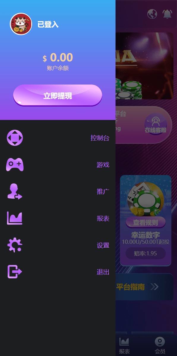 新版UI多语言usdt/trx哈希竞彩/usdt兑换/区块链哈希值游戏/前端html版插图